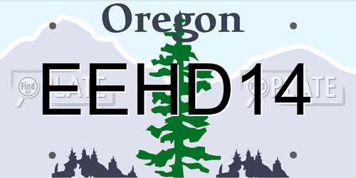 EEHD14 Oregon License Plate
