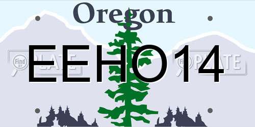 EEHO14 Oregon License Plate