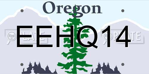 EEHQ14 Oregon License Plate