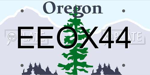 EEOX44 Oregon License Plate