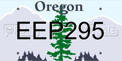 EEP295 Oregon License Plate