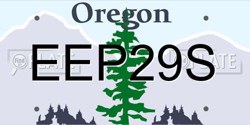 EEP29S Oregon License Plate