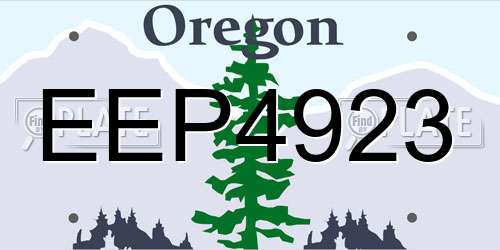 EEP4923 Oregon License Plate