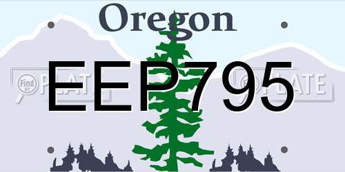 EEP795 Oregon License Plate