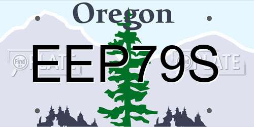 EEP79S Oregon License Plate