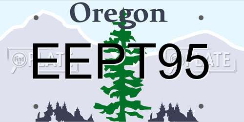 EEPT95 Oregon License Plate