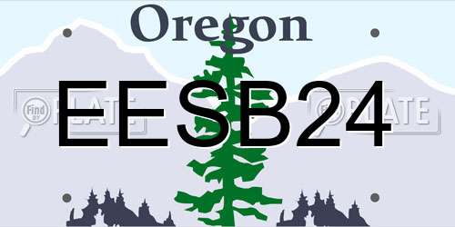 EESB24 Oregon License Plate