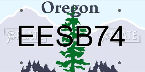 EESB74 Oregon License Plate