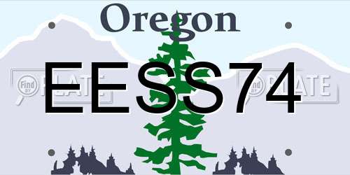 EESS74 Oregon License Plate