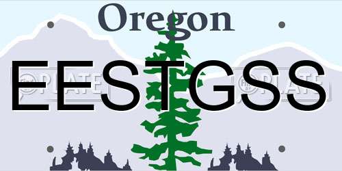 EESTGSS Oregon License Plate