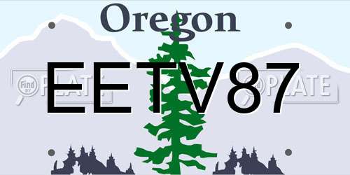 EETV87 Oregon License Plate