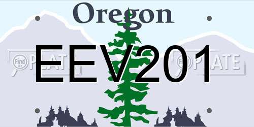 EEV201 Oregon License Plate