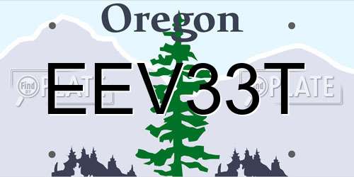 EEV33T Oregon License Plate