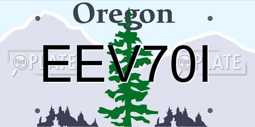 EEV70I Oregon License Plate