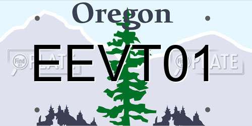 EEVT01 Oregon License Plate