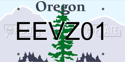 EEVZ01 Oregon License Plate