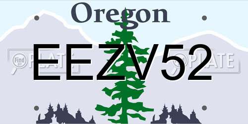 EEZV52 Oregon License Plate