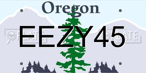 EEZY45 Oregon License Plate