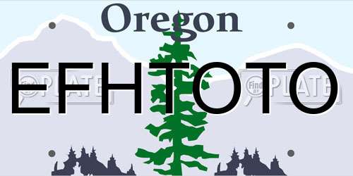 EFHTOTO Oregon License Plate