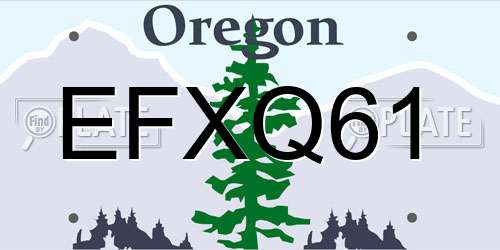 EFXQ61 Oregon License Plate