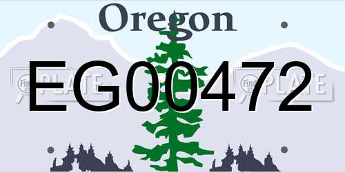 EG00472 Oregon License Plate