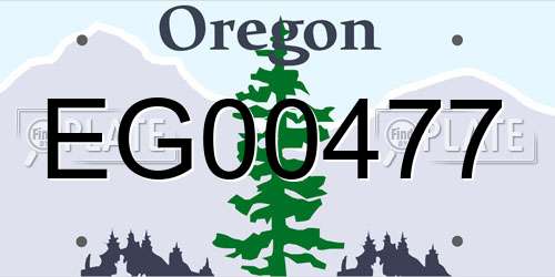 EG00477 Oregon License Plate