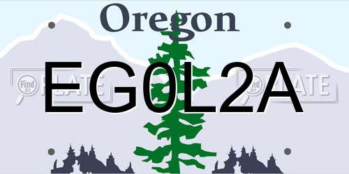 EG0L2A Oregon License Plate