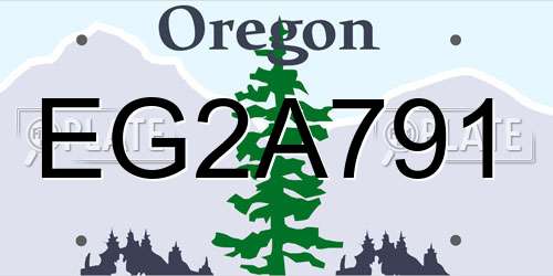 EG2A791 Oregon License Plate