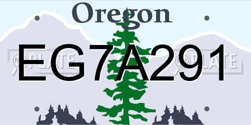 EG7A291 Oregon License Plate