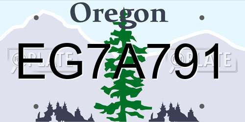 EG7A791 Oregon License Plate