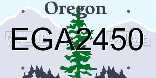 EGA2450 Oregon License Plate