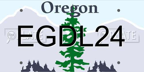 EGDL24 Oregon License Plate