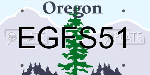 EGFS51 Oregon License Plate