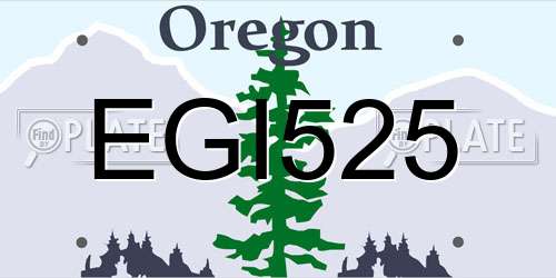 EGI525 Oregon License Plate