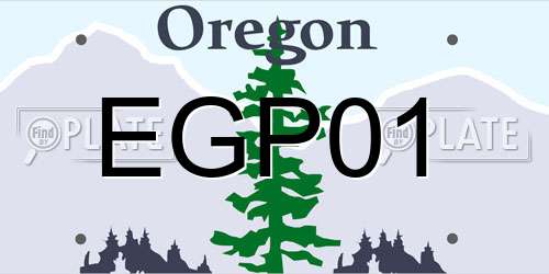 EGP01 Oregon License Plate