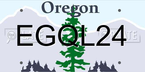 EGQL24 Oregon License Plate