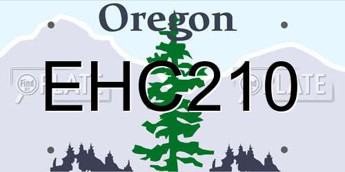 EHC210 Oregon License Plate