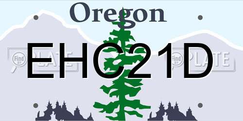 EHC21D Oregon License Plate