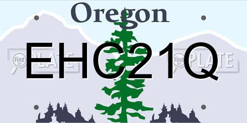 EHC21Q Oregon License Plate
