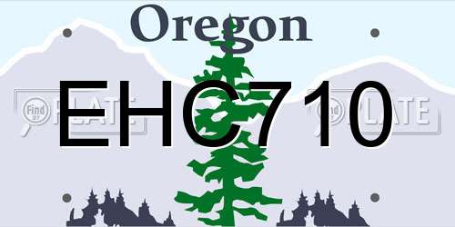 EHC710 Oregon License Plate