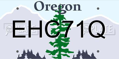 EHC71Q Oregon License Plate