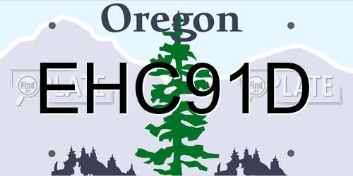 EHC91D Oregon License Plate