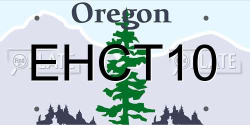 EHCT10 Oregon License Plate