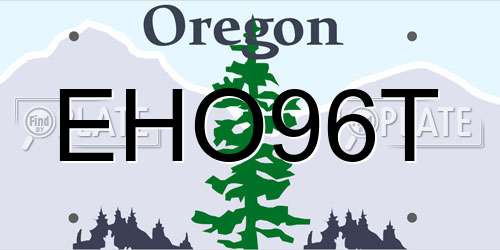 EHO96T Oregon License Plate