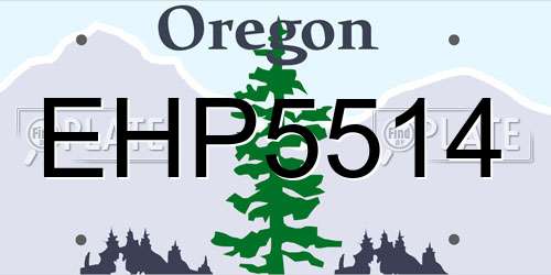 EHP5514 Oregon License Plate