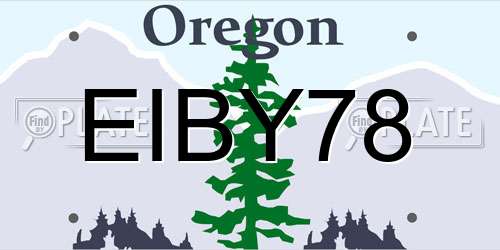 EIBY78 Oregon License Plate