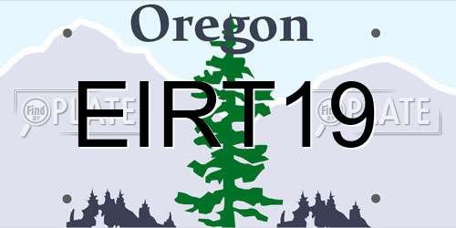 EIRT19 Oregon License Plate