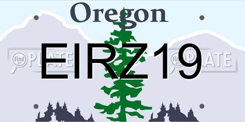 EIRZ19 Oregon License Plate