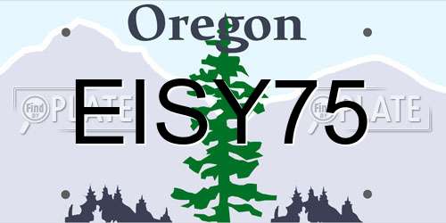 EISY75 Oregon License Plate