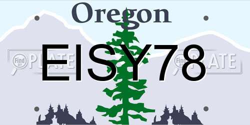 EISY78 Oregon License Plate